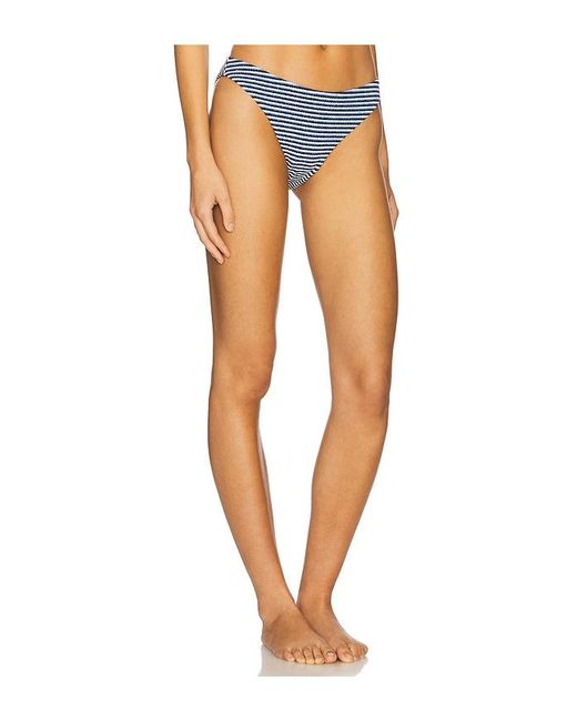 MILLY Blue Margot Stripe Bikini Bottom