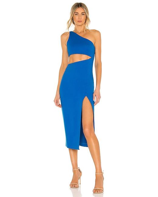 Nbd Blue Kody Cutout Midi Dress