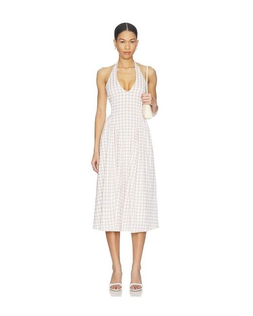 MORE TO COME White Lottie Halter Maxi Dress
