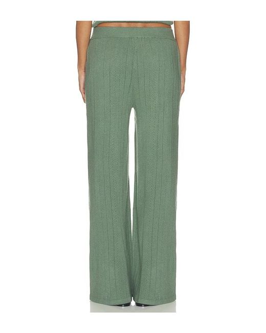 Eberjey Green Pointelle Straight Leg Pant