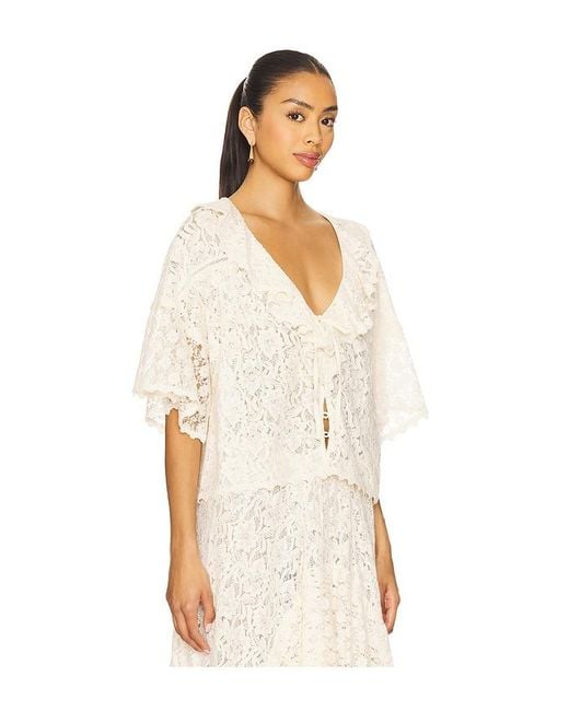 Blusa Encaje Lux Lisbon En Color Crema Talla (También En S) Spell de color Natural