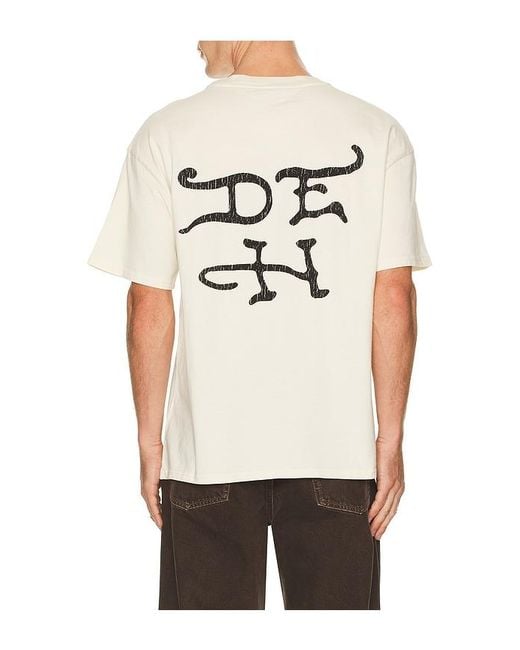 Ed Hardy Natural Skele Rhinestone Boxy Tee for men