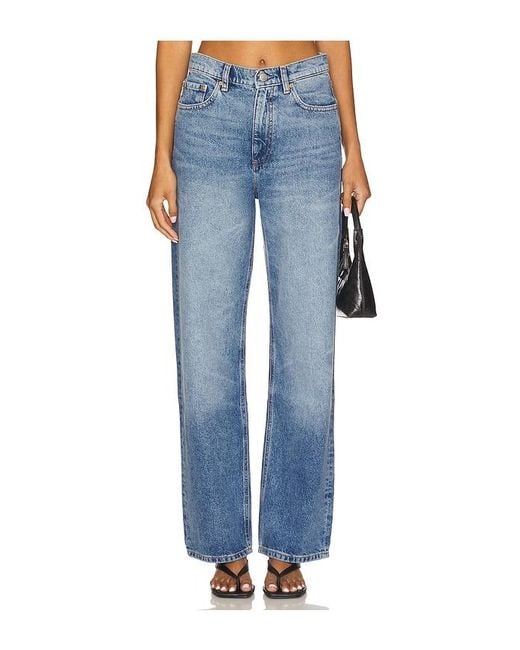 DL1961 Blue Karmine High Rise Refined Wide Leg Jeans