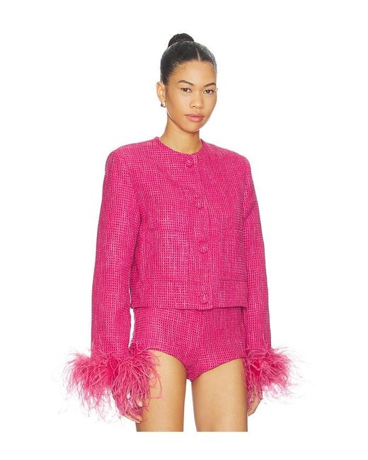 Milkwhite Pink Tweed Jacket