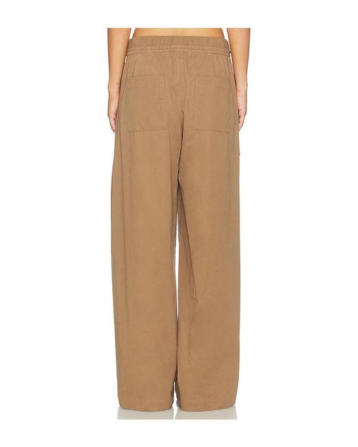 Vince Natural Mid Rise Cotton Drawstring Pant