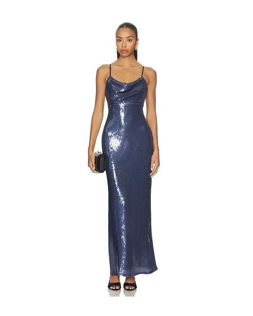 Line & Dot Blue Olli Maxi Dress