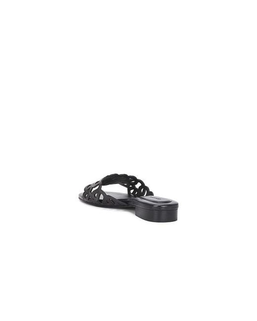 Jonathan Simkhai White Mccall Laser Cut Leather Flat Slide