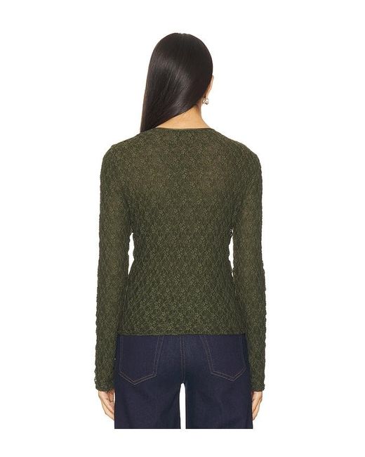 Rag & Bone Green Ellie Lace Long Sleeve Tee