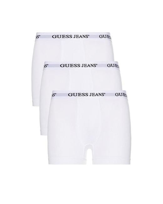 Guess White 3 Pack Boxer Brief for men