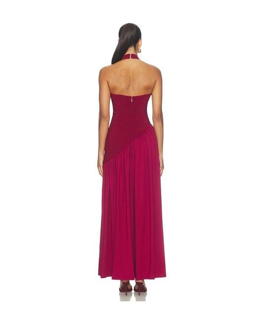 MORE TO COME Red Ginny Halter Gown