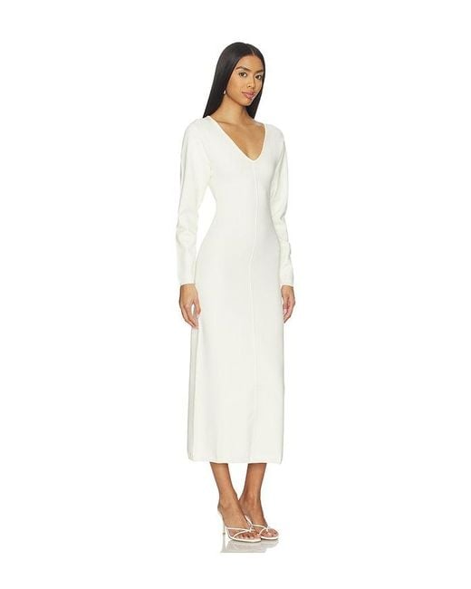 L'academie White Yaslin Midi Dress
