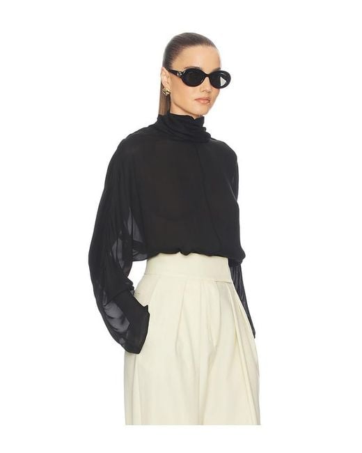 Helsa Black Dolman Popover Top
