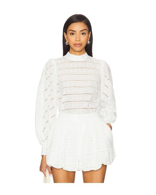 Maude Club White Langärmeliges Shirt Paloma