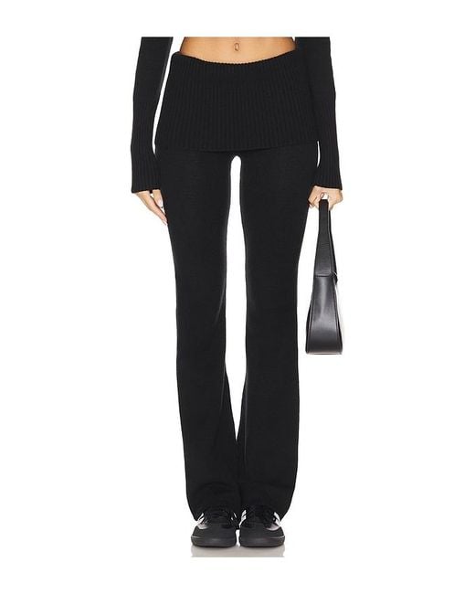 Frankie's Bikinis Black Aimee Cloud Knit Pant