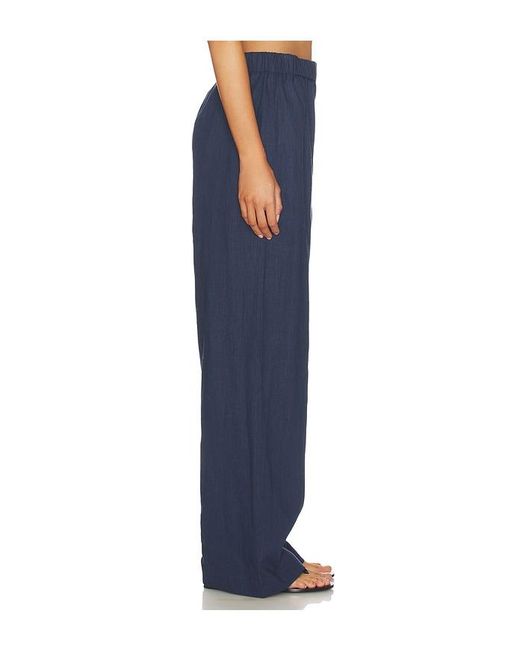 Artless Blue Linen Relaxed Pants