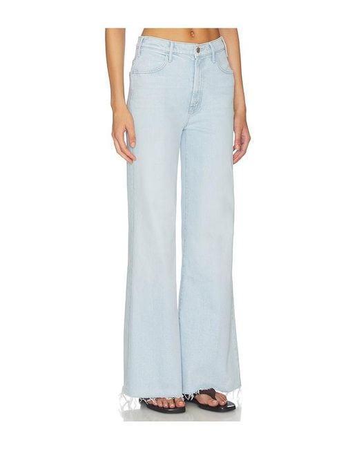 Mother Blue The Hustler Roller Skimp Fray Jeans