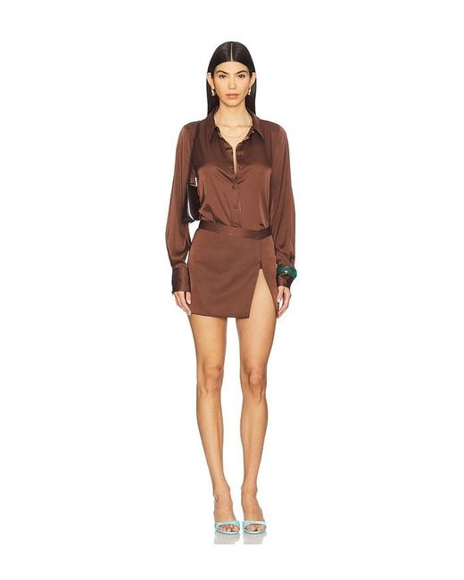 Rococo Sand Brown X Revolve Short Skirt