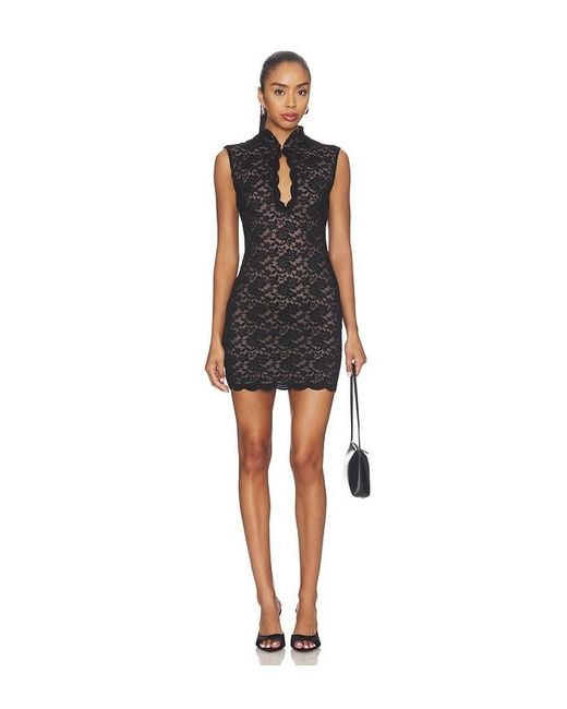 Nookie Black Mystique Highneck Mini Dress