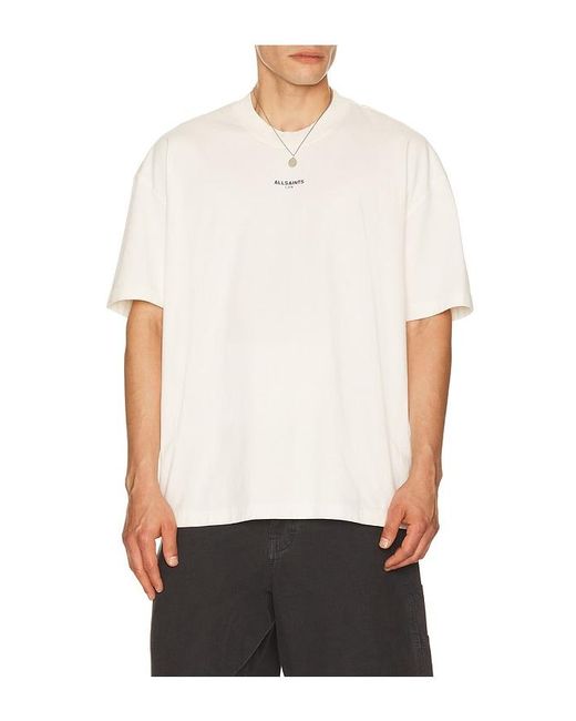 AllSaints White Mikro Crew Tee for men