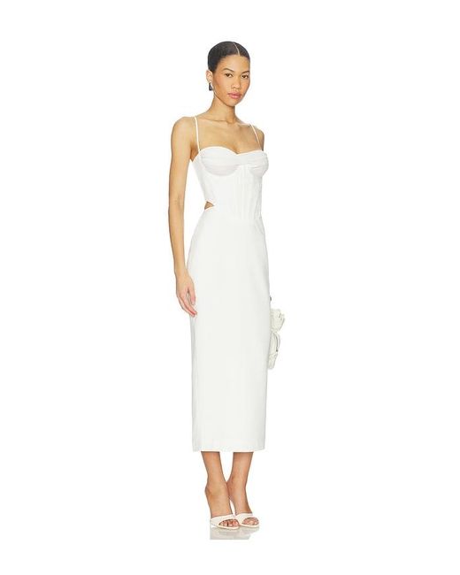 Bardot White Martini Midi Dress