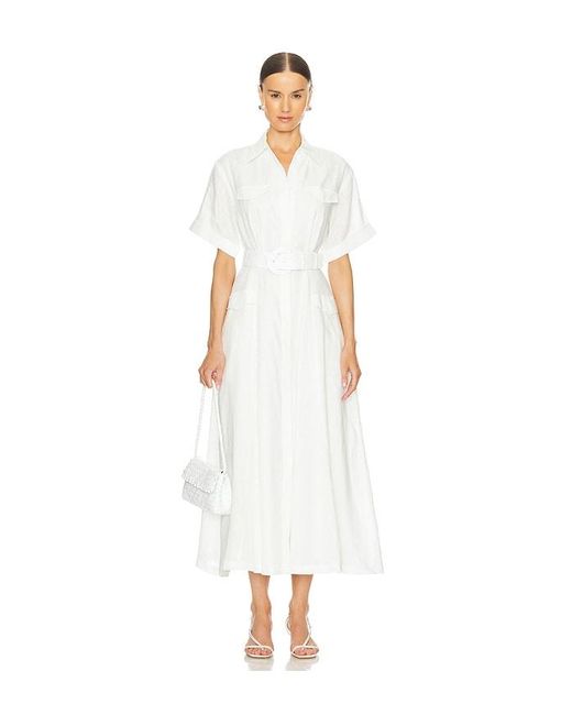 Nicholas White Sunni Belted Utility Shirt Dress