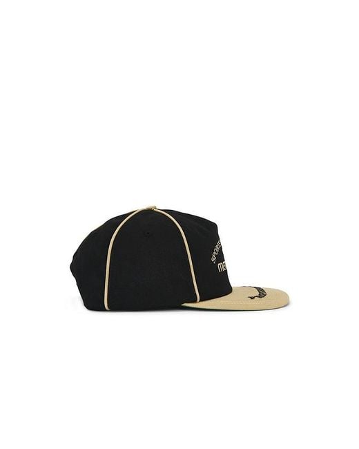 METALWOOD STUDIO Black Professional Piping Snapback Hat for men
