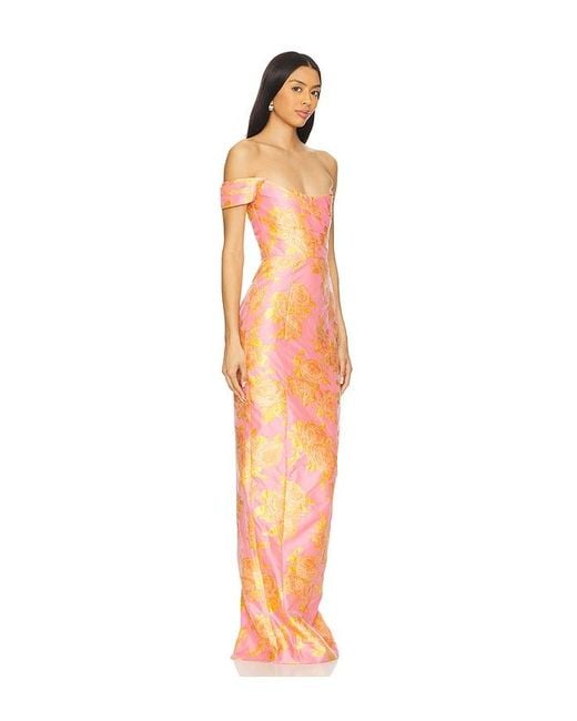 SAU LEE Orange Jackson Gown