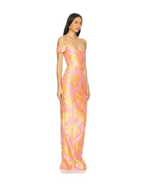 SAU LEE Orange Jackson Gown