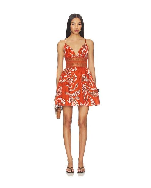 Poupette Orange Emilie Mini Dress