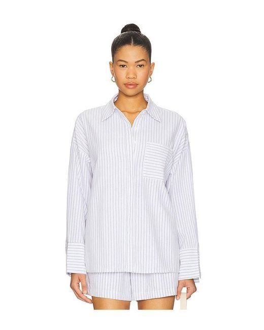 ALL THE WAYS White Alice Button Down Top