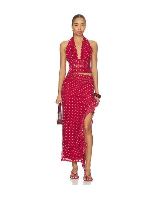 MORE TO COME Red Delia Maxi Dress
