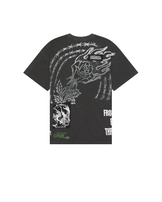 Civil Regime Thorns N Roses American Classic Oversized Tee in Black for
