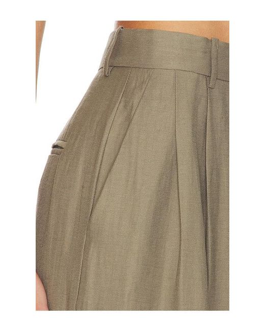 MOTHER OF ALL Natural Hedi Mid Waist Tailored Linen Pant