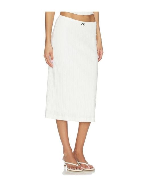 Lacoste White Pointelle Skirt