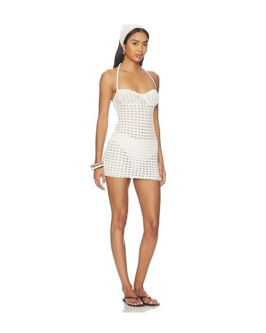 MAJORELLE White Alielle Seashell Mini Dress