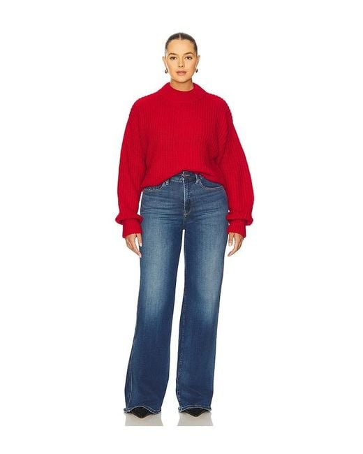 GOOD AMERICAN Blue Soft Tech Good Skate Wide Leg Jeans