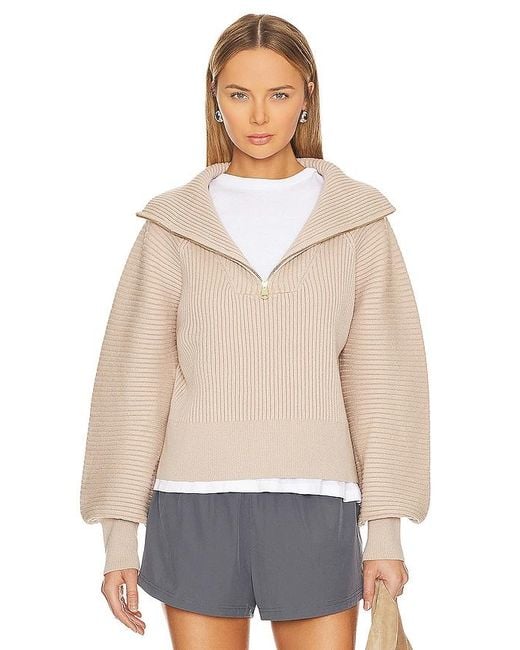 Varley Natural Reid Half Zip Sweater