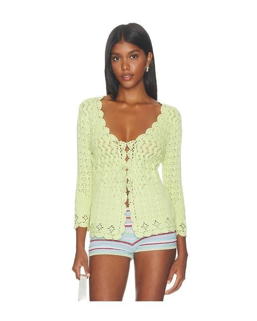 GUIZIO Yellow Rosalie Top
