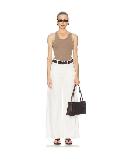 Rag & Bone White Featherweight Sofie Full Wide Jeans