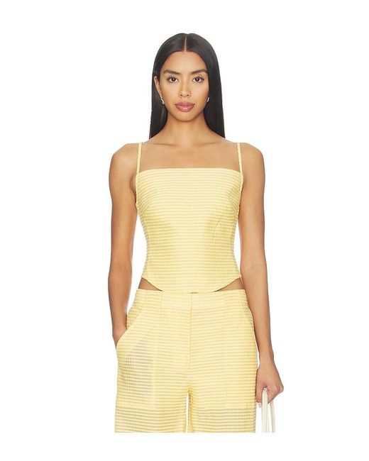 Jonathan Simkhai Yellow Lenora Bustier Top