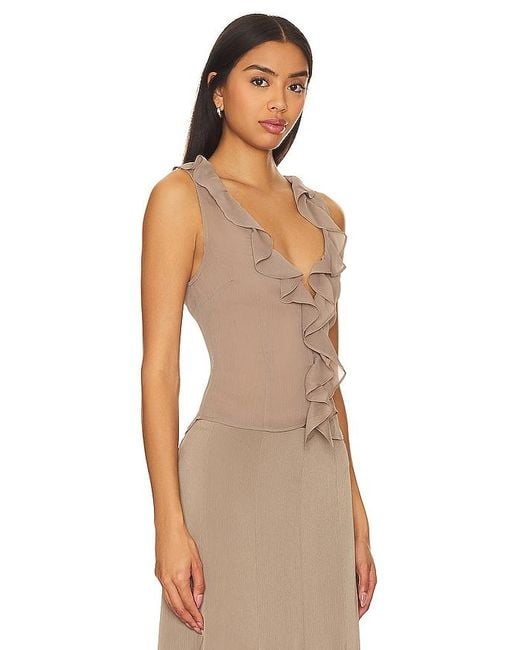 Lioness Natural Rose Ruffle Top