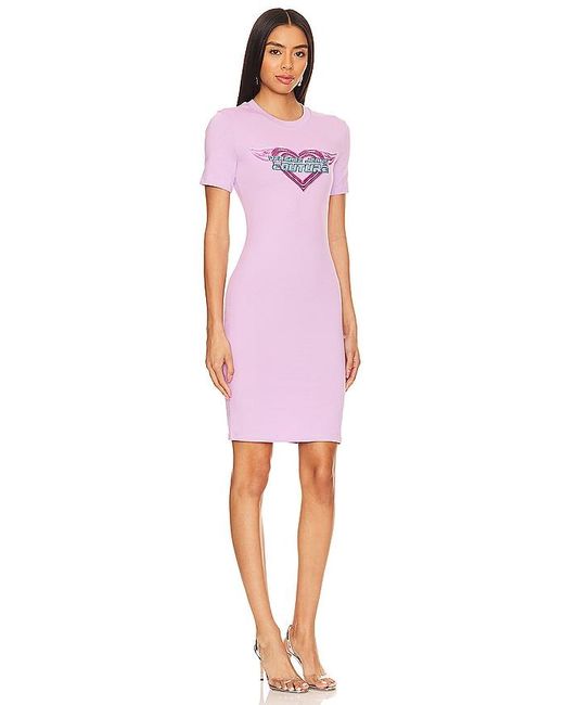 Versace Pink Short Sleeve Midi Dress