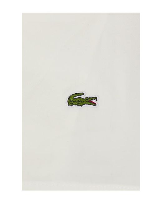 Lacoste White Relaxed Fit Twill Jacket