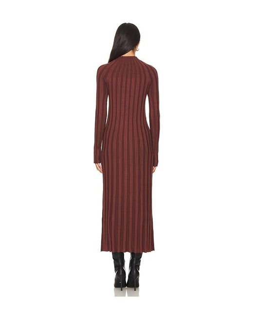 House of Harlow 1960 Red Ribbed Knit Maxi Dress