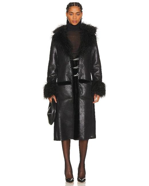 WeWoreWhat Black Faux Suede Bonded Trench