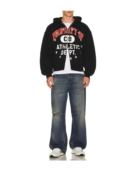 Cole Buxton Black Property Of Zipped Hoodie for men