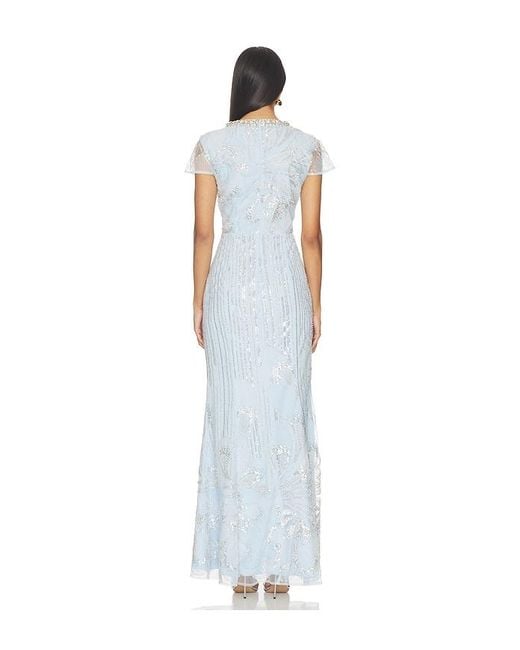 Elliatt White Anabelle Cap Sleeve Gown