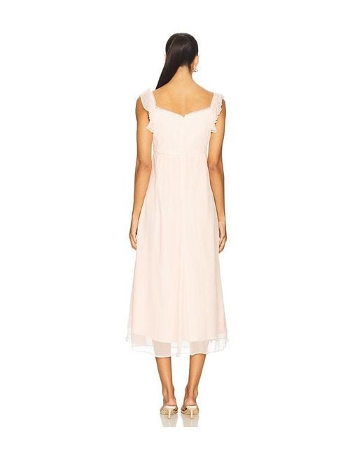 LPA White Melia Midi Dress