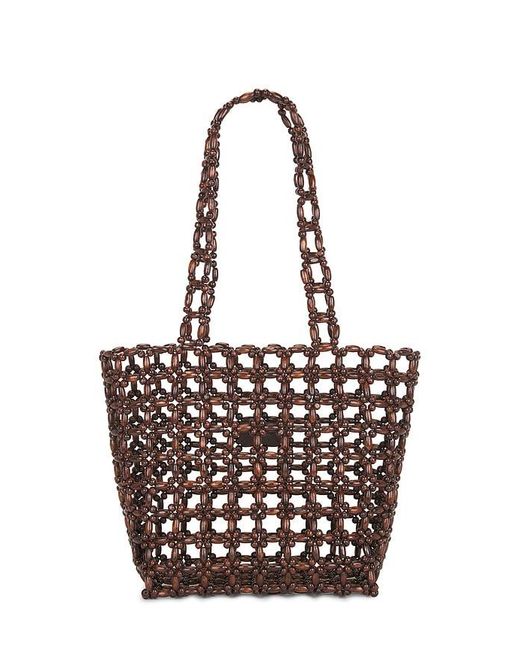 Madewell Black Wood Bead Tote Bag