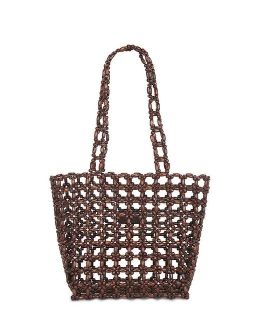 Madewell Black Wood Bead Tote Bag